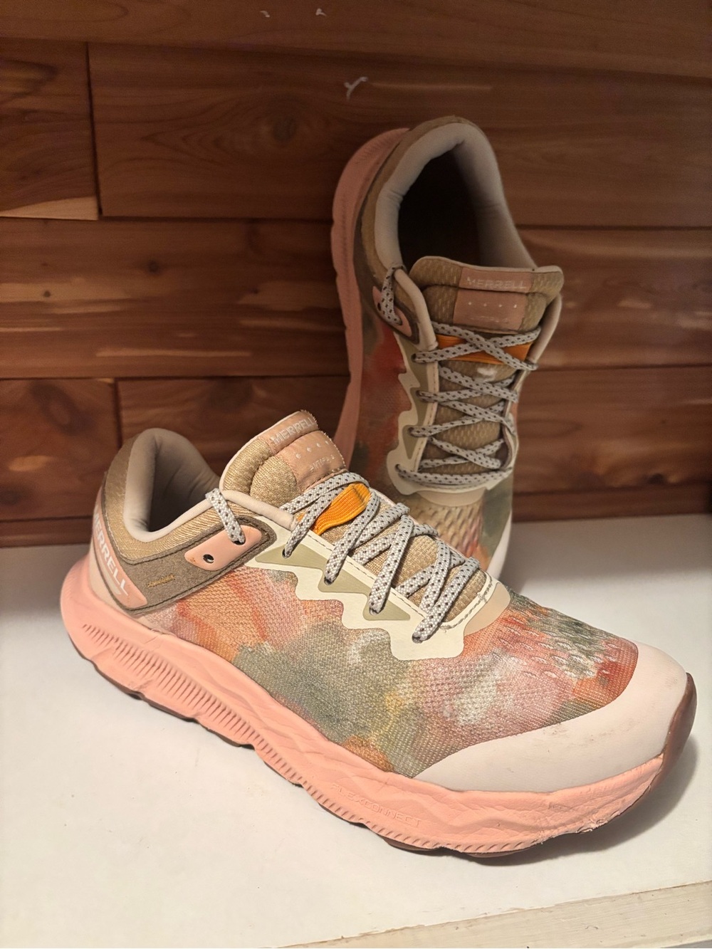 Merrell Float Pro Women’s Peach Multi Athletic Sneakers Flex connect